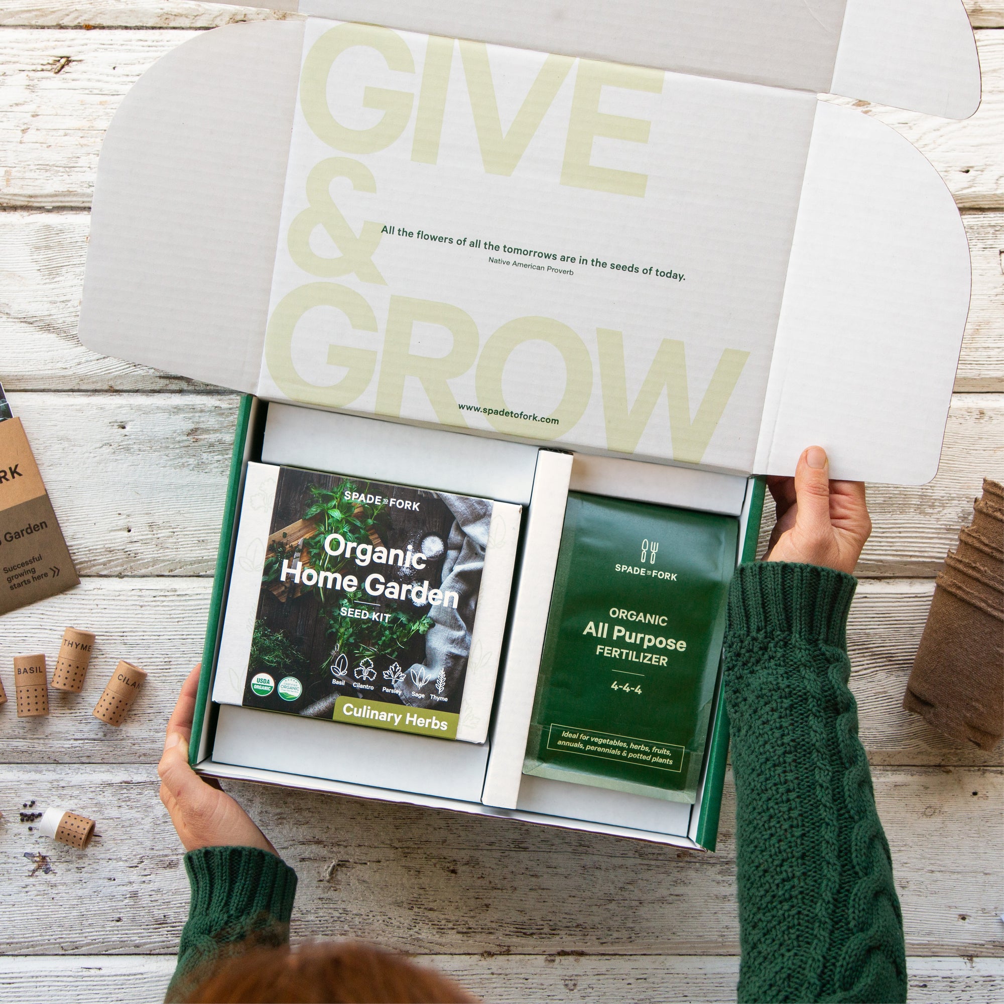 Gift Box Set - Culinary Herbs Kit + All Purpose Fertilizer