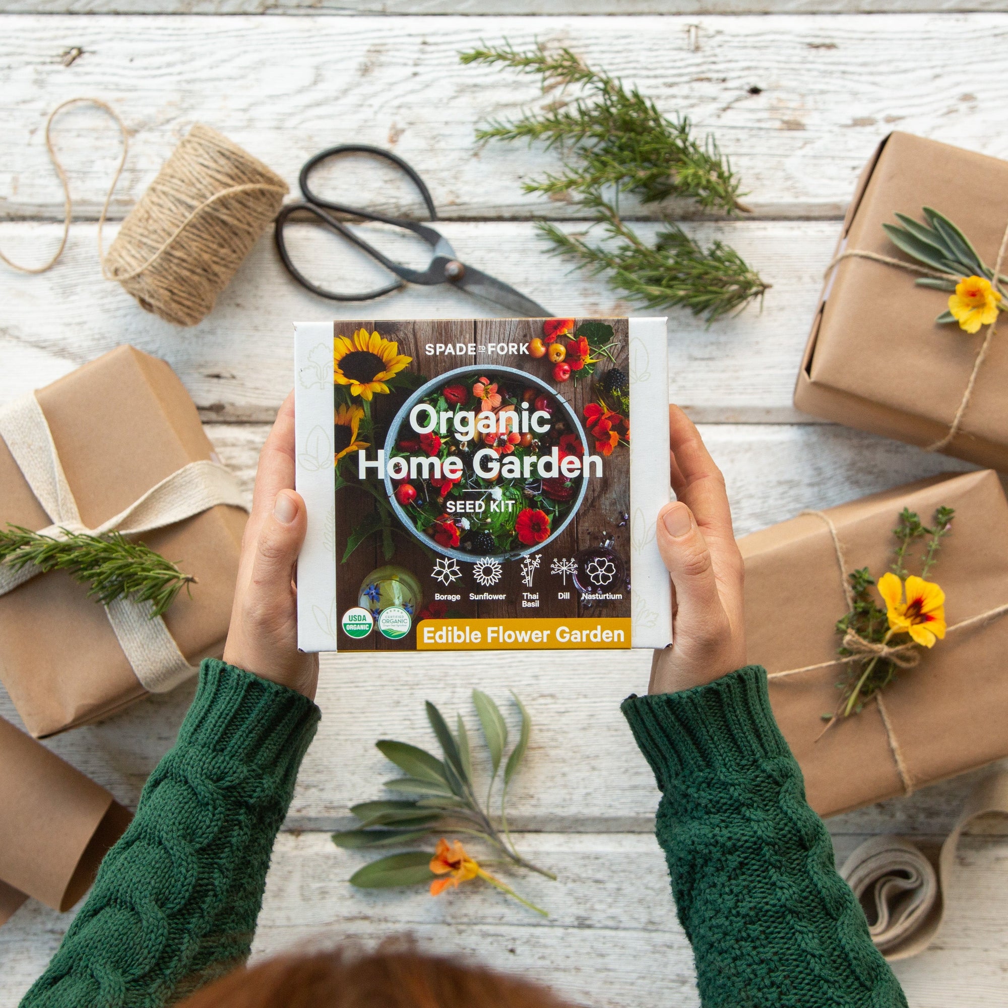 flower seed packaging Organic Edible Flower Garden Seed Kit – Spade To Fork