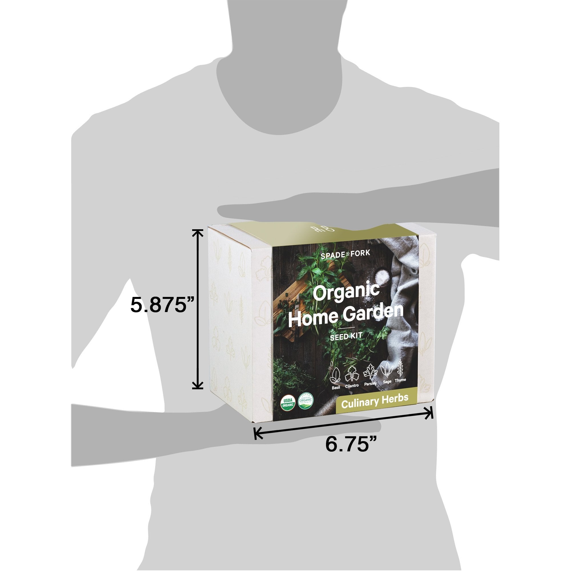 Complete Indoor Herb Garden Kit - Organic, Non-GMO Seeds with Pots